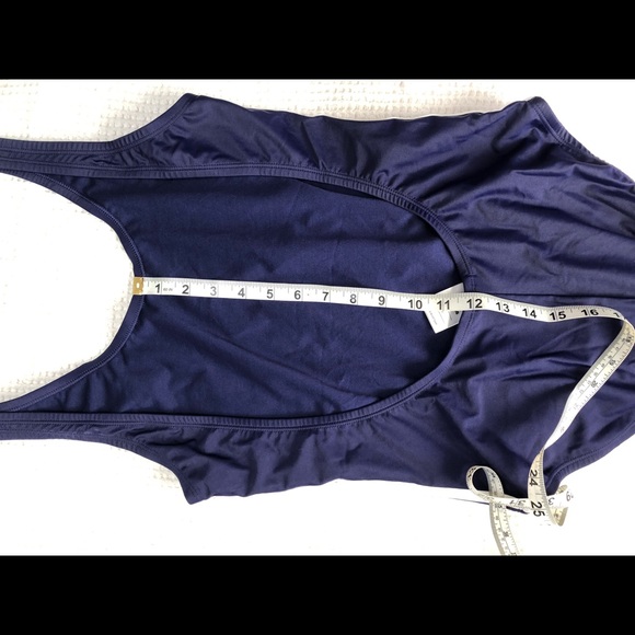 Adidas Swimsuit Women’s Size L Navy Blue white Logo NEW‎ - Picture 7 of 7